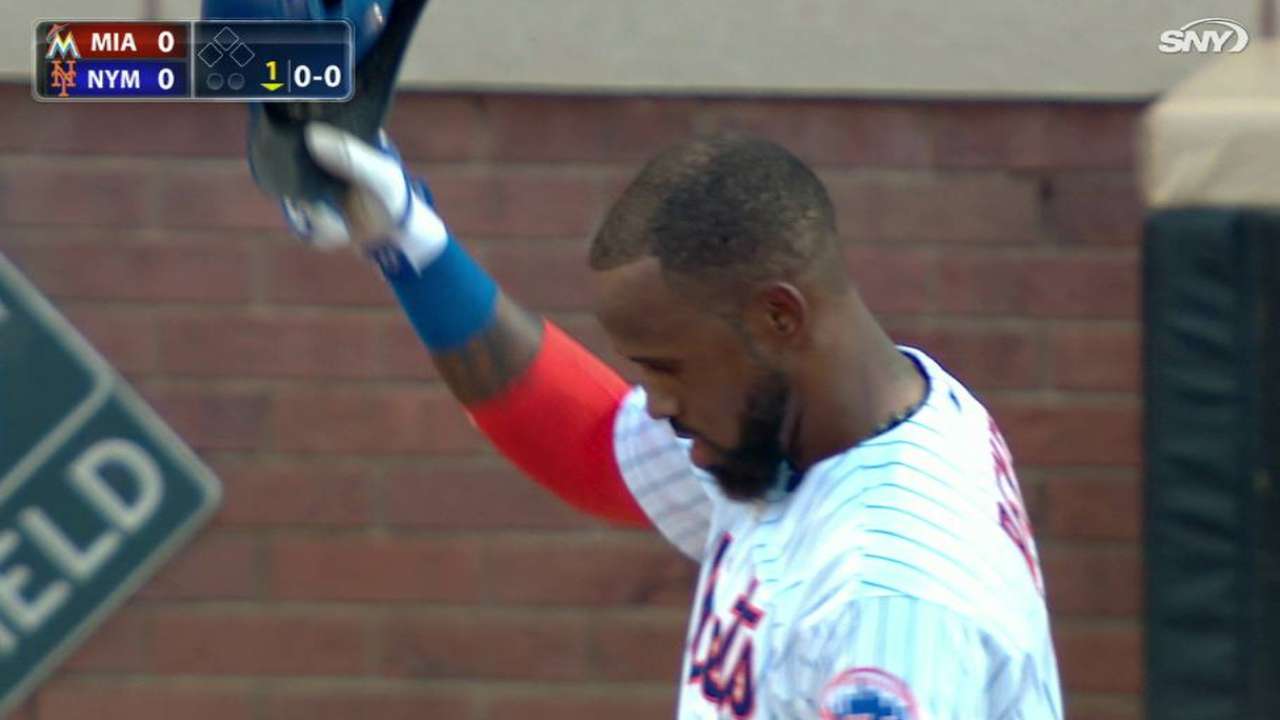 Reyes' first at-bat in return