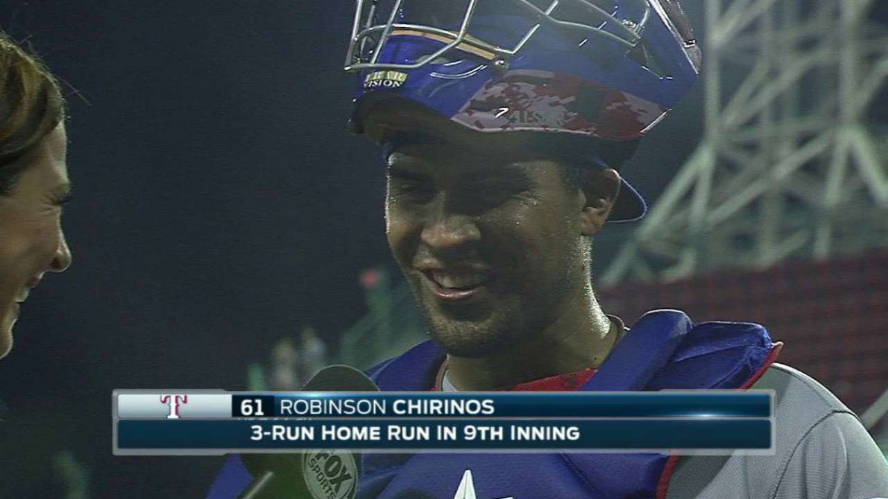 Chirinos on win, homer