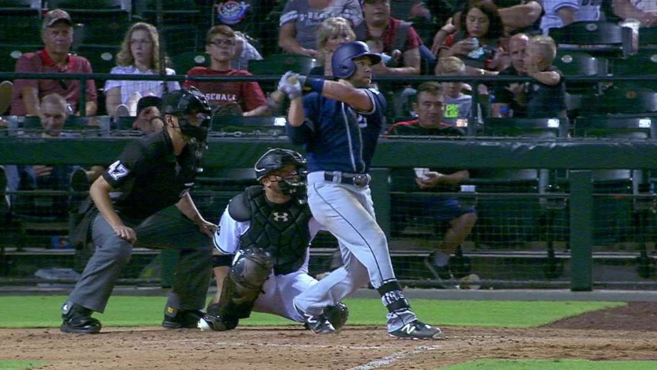 Schimpf's solo home run