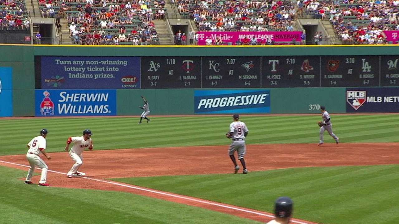Lindor credited for sac fly