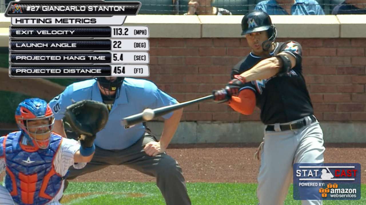Stanton hits 4th HR in 4 at-bats for No. 200