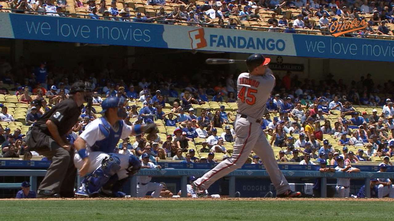 Trumbo belts two home runs
