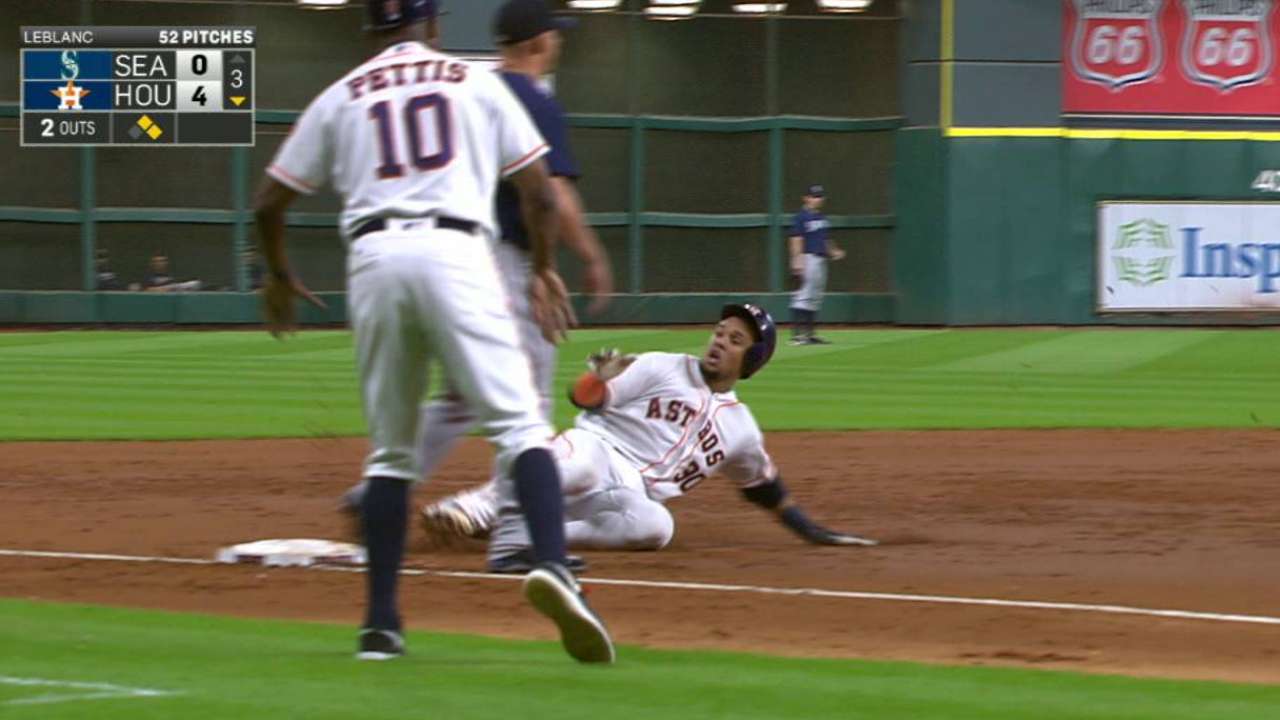 Gomez sparks Astros' roller-coaster win