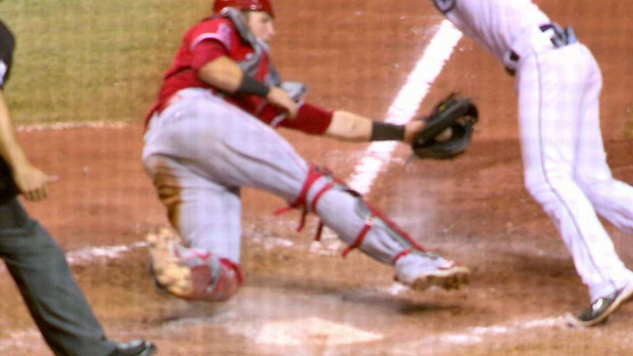 Longo scores on wild pitch
