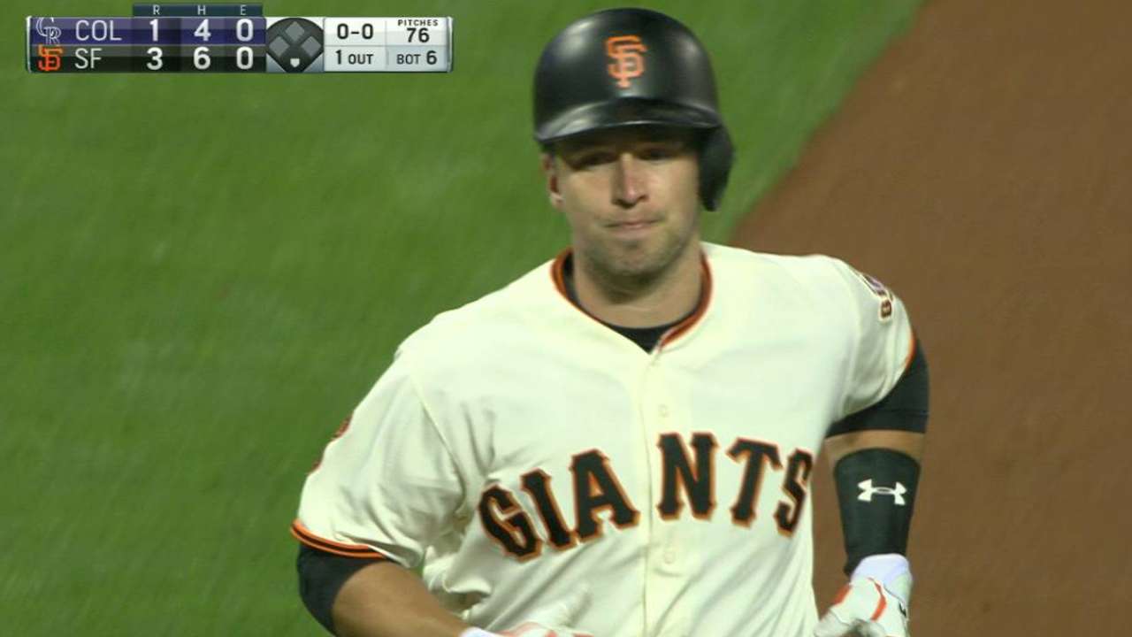 Posey's solo jack in the 6th