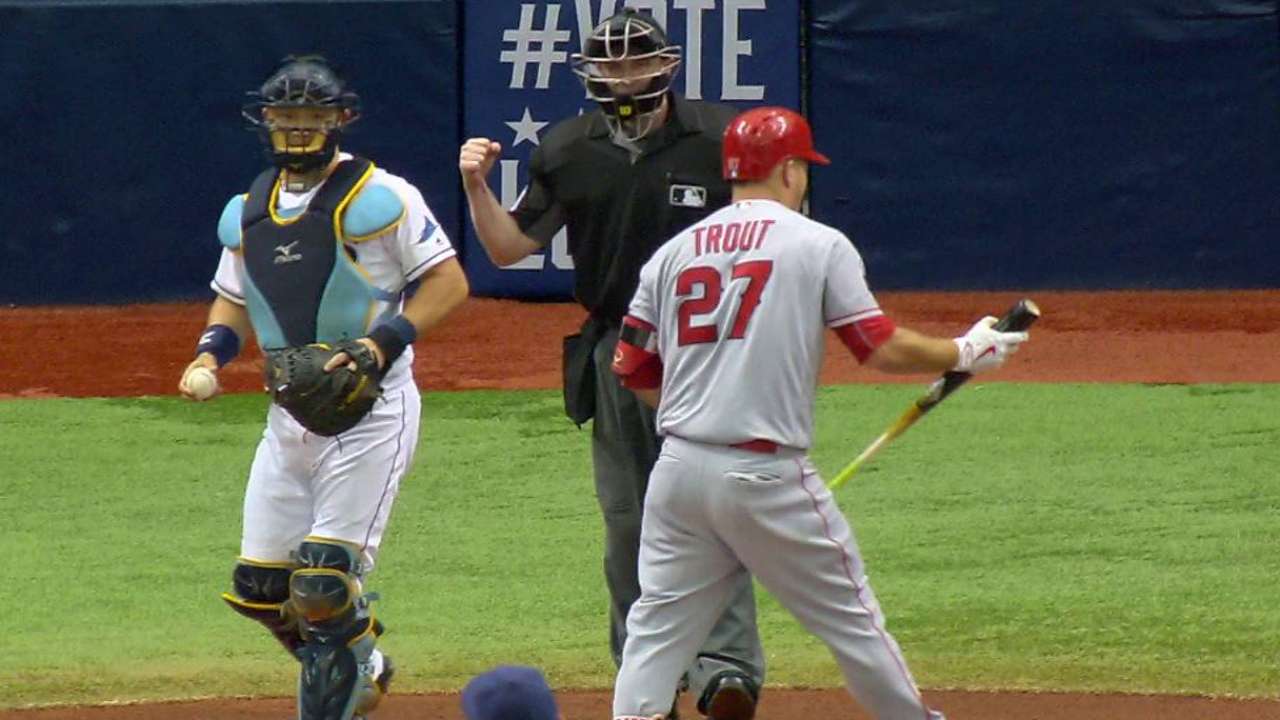 Snell strikes out Trout