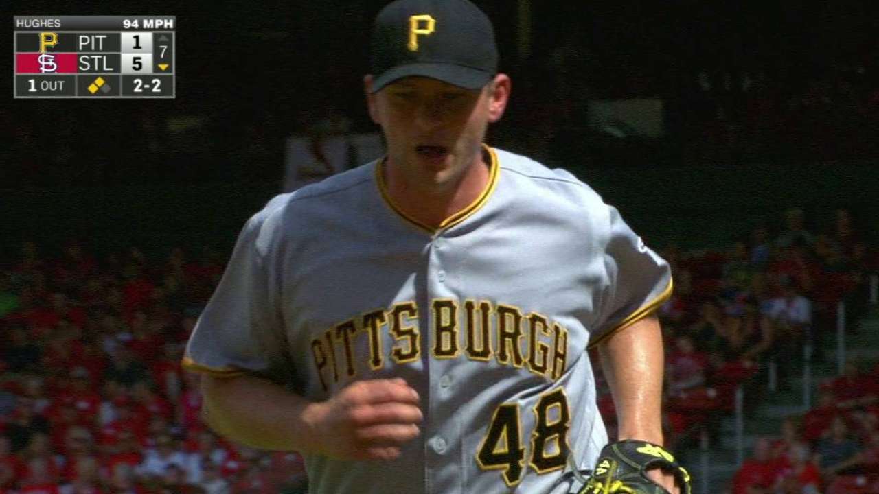 Hughes turns nice double play