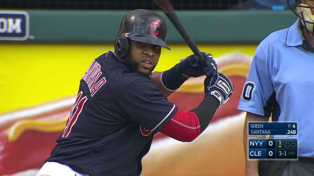Santana's leadoff big fly