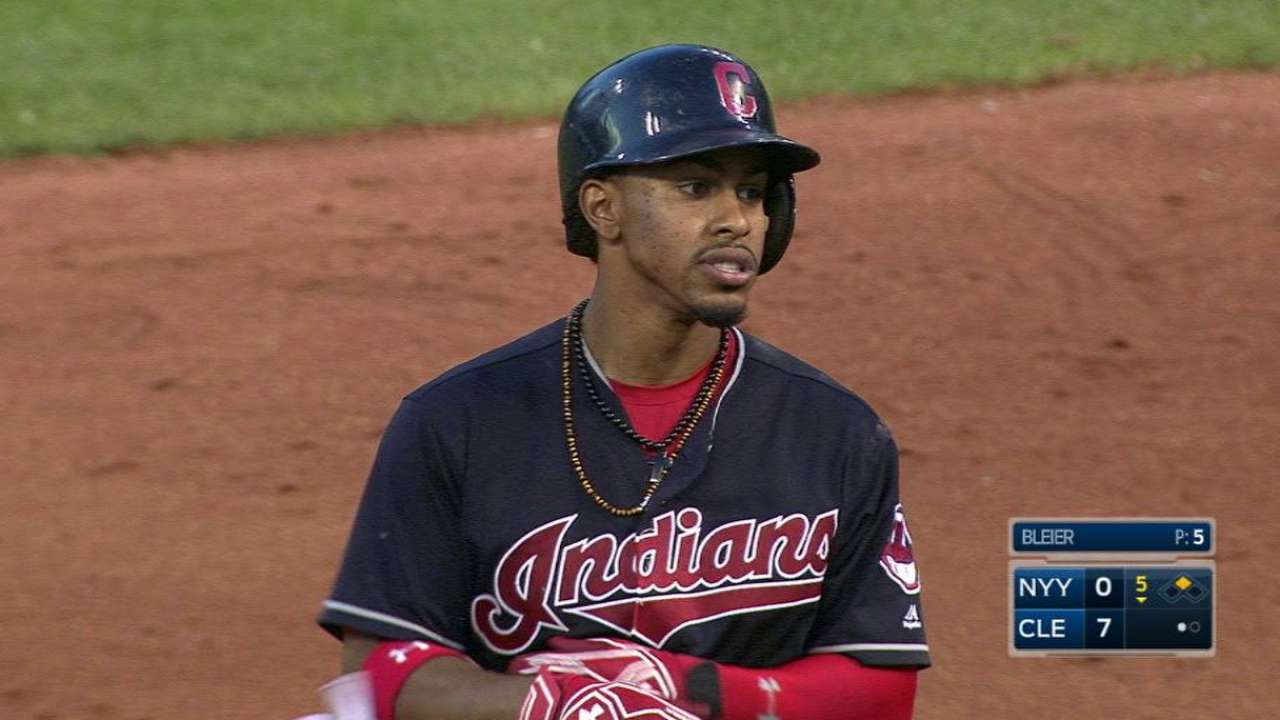 Lindor's RBI double in the 5th