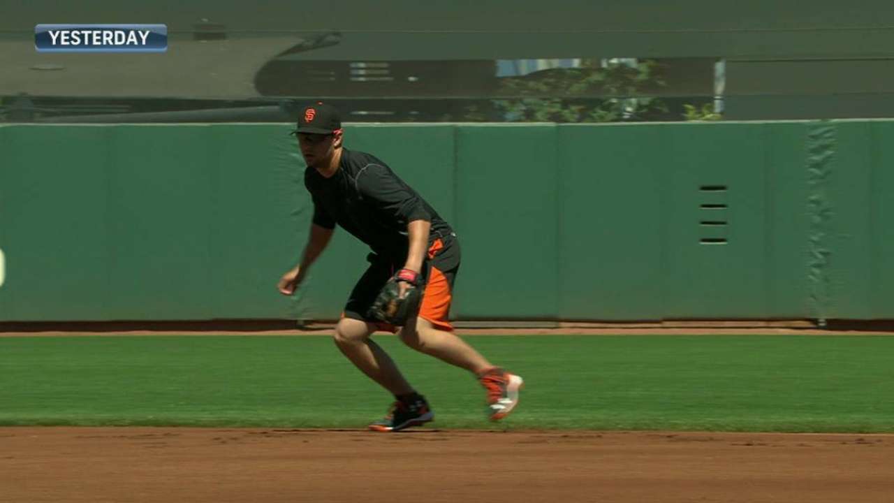 Panik rehabbing and fielding