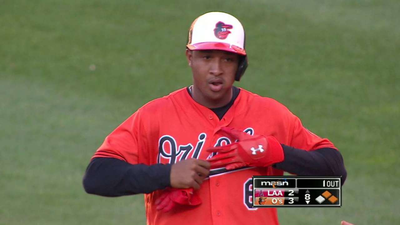 Schoop's late heroics lift O's past Angels