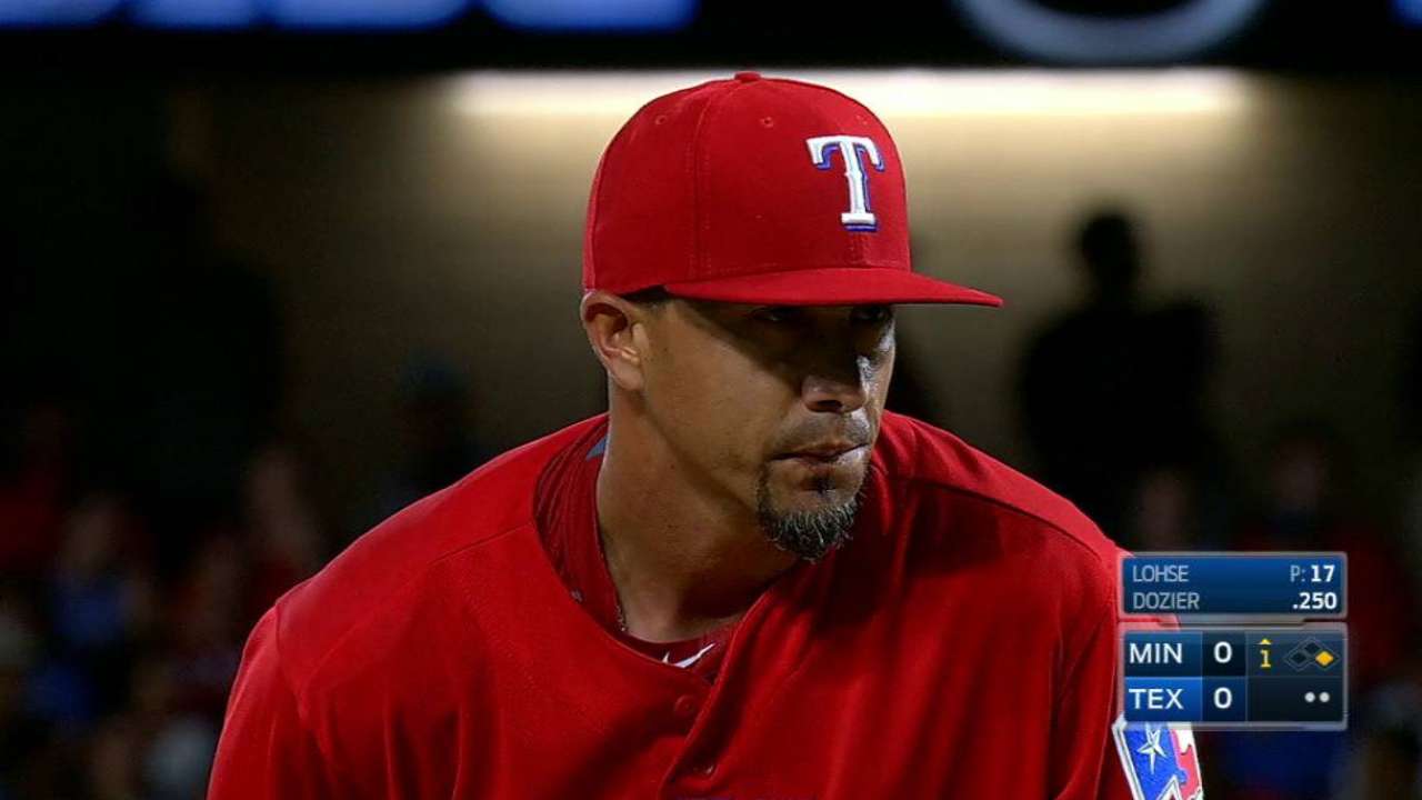 Lohse's first strikeout of 2016