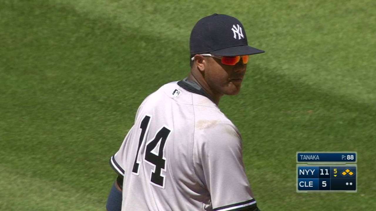 Indians score two on an error