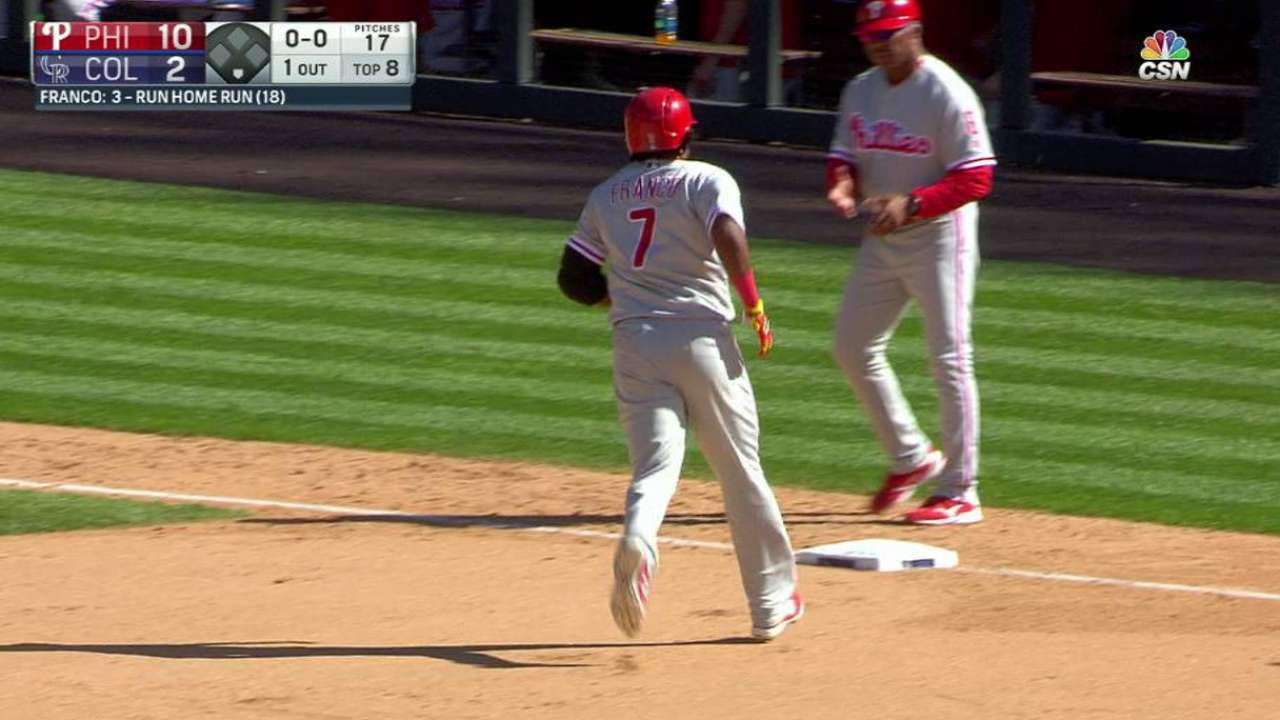Franco's long three-run blast