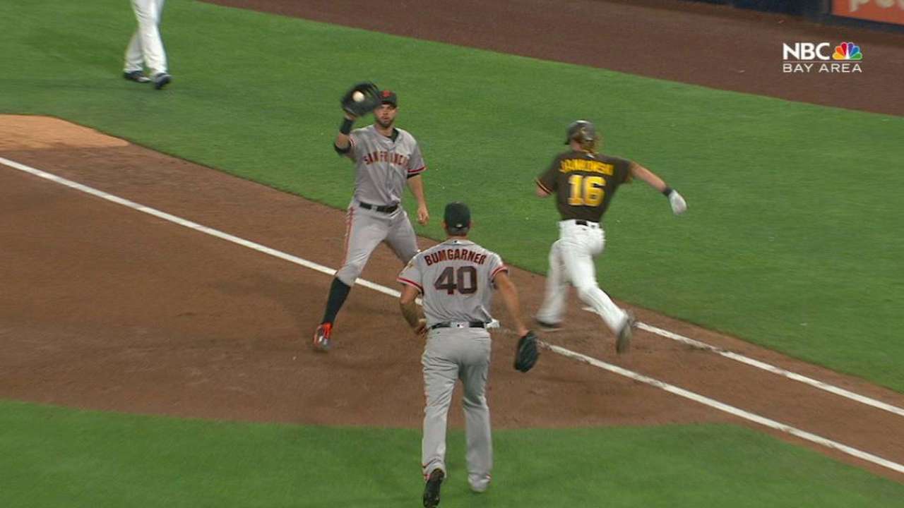 Bumgarner's glove flip