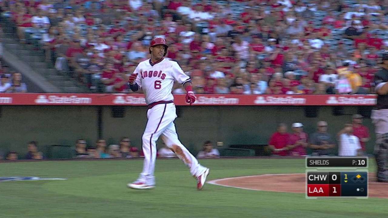 Trout's RBI groundout