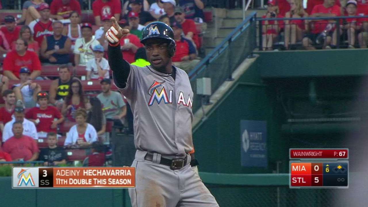 Hechavarria ends no-hit bid