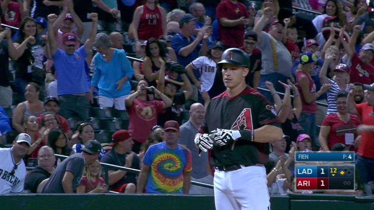 Lamb triples to right field