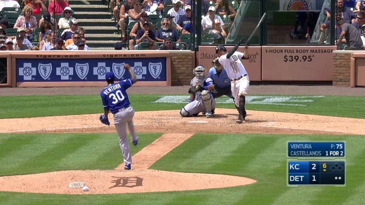 Castellanos' triple into the gap