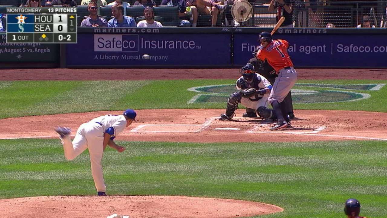 Mariners tab Montgomery for Sunday's start