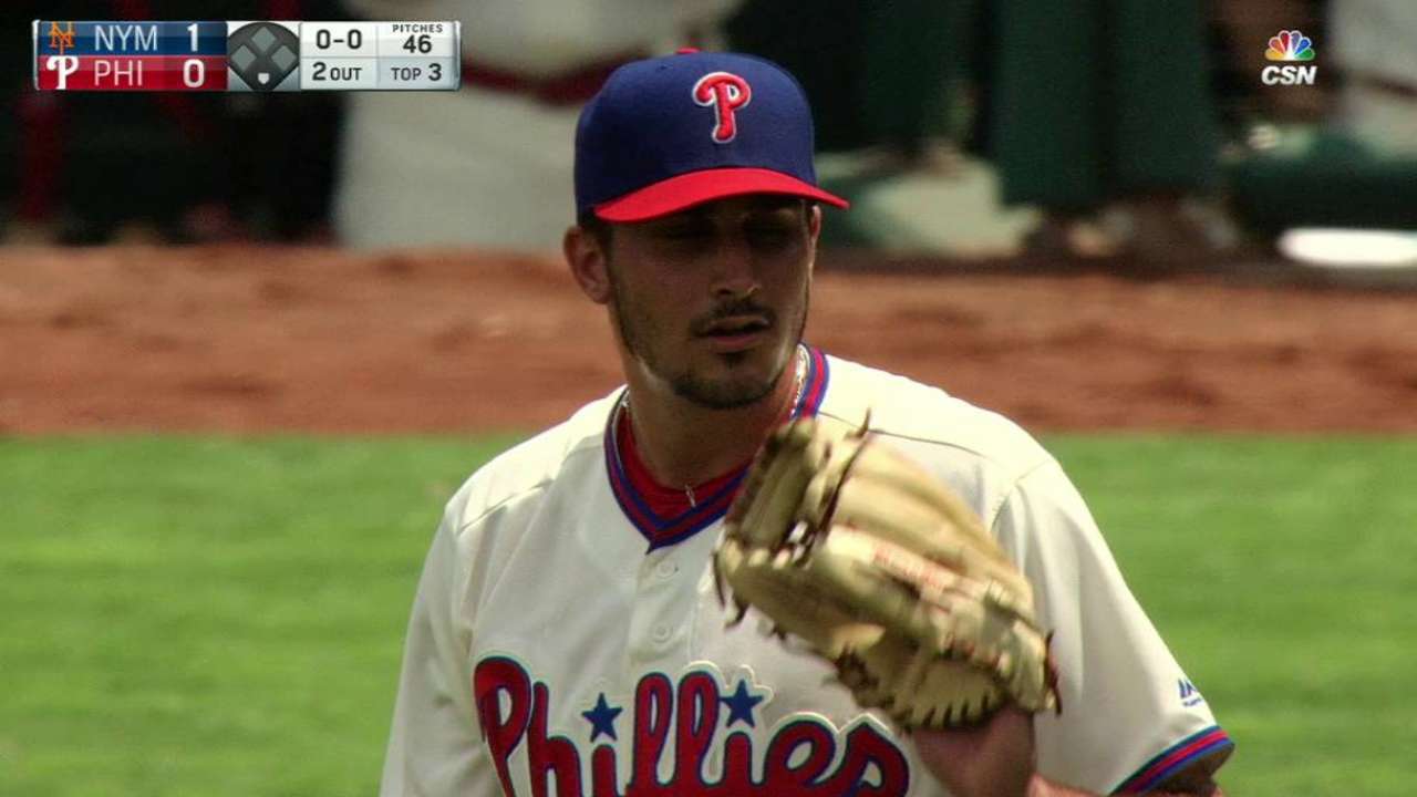 Eflin overcomes miscues to post quality start