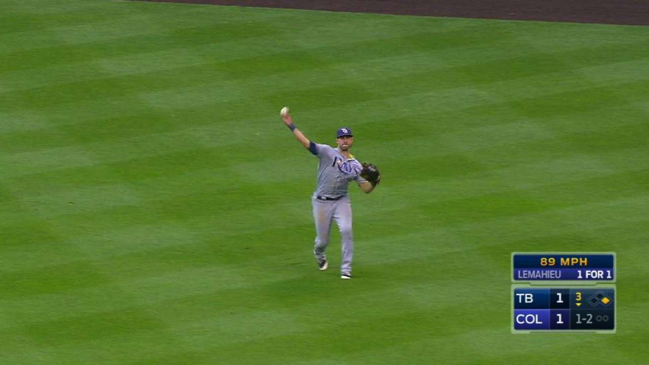 Kiermaier finds Coors Field to his liking