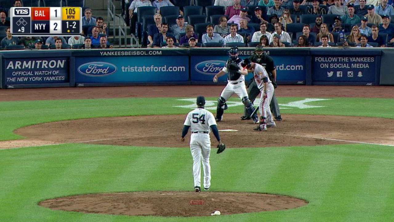 Chapman reaches 105.1 mph