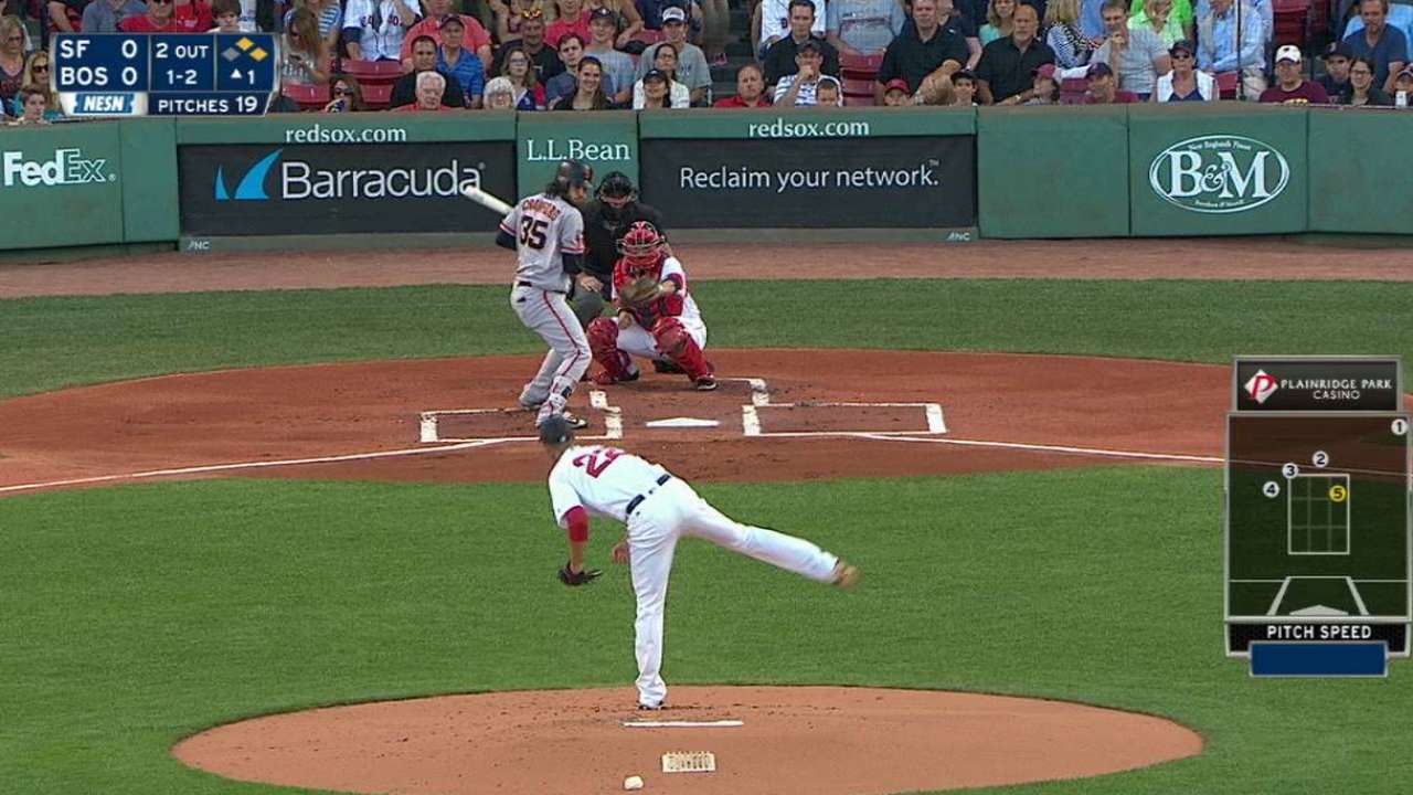Porcello K's Crawford, fans side