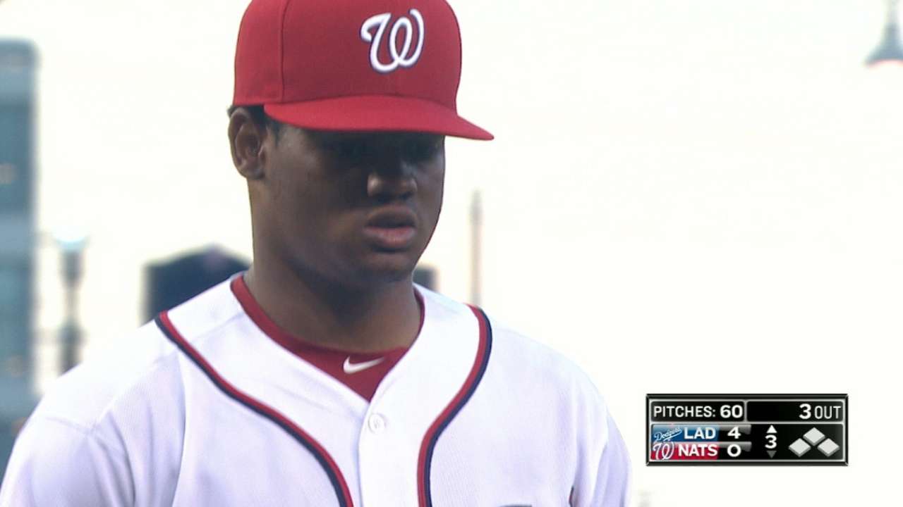 Lopez fans nine in MLB debut