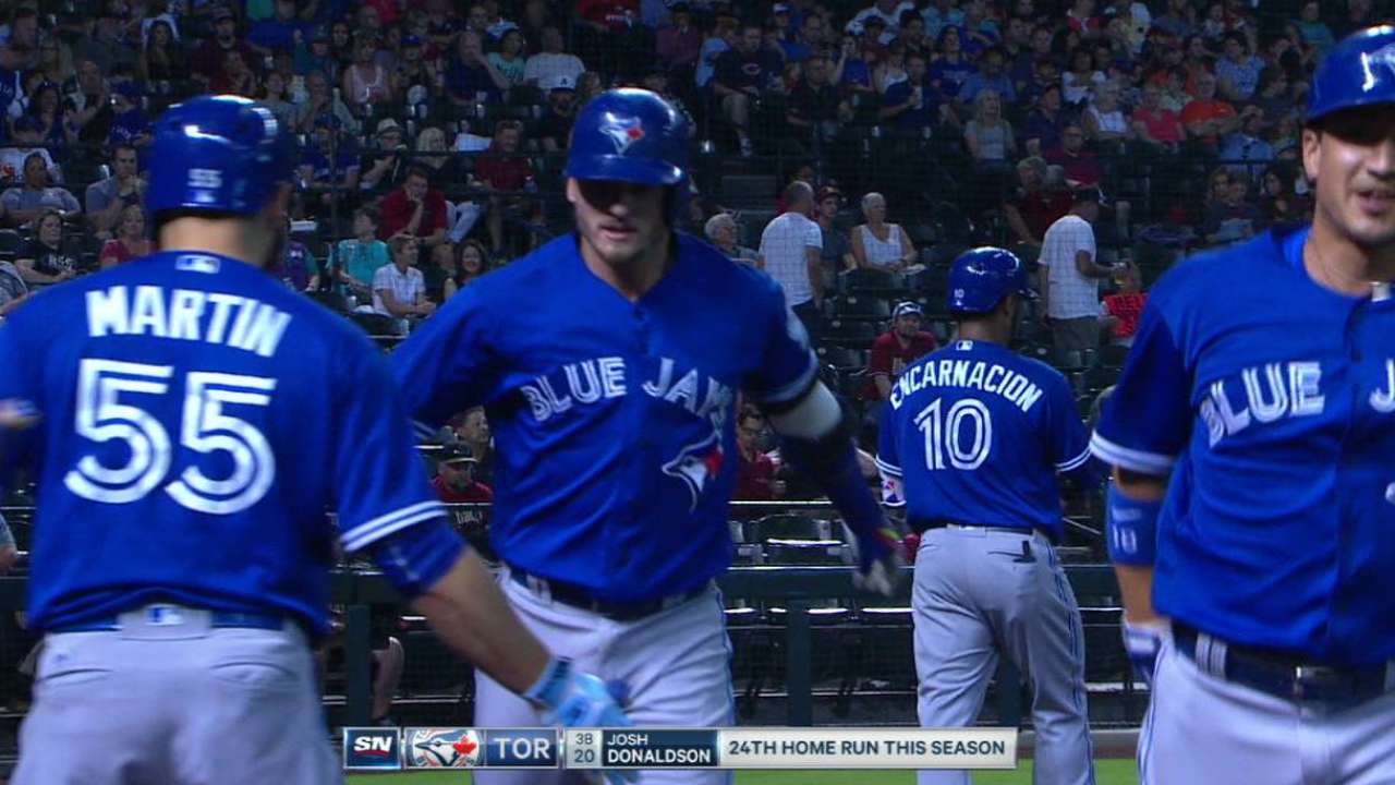 Donaldson's homer goes swimming