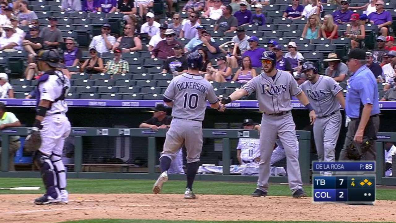 Two runs score on an error