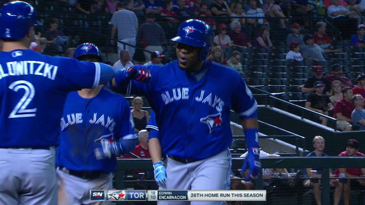 Azulejos vencen a D-backs detrás de Encarnación, Donaldson