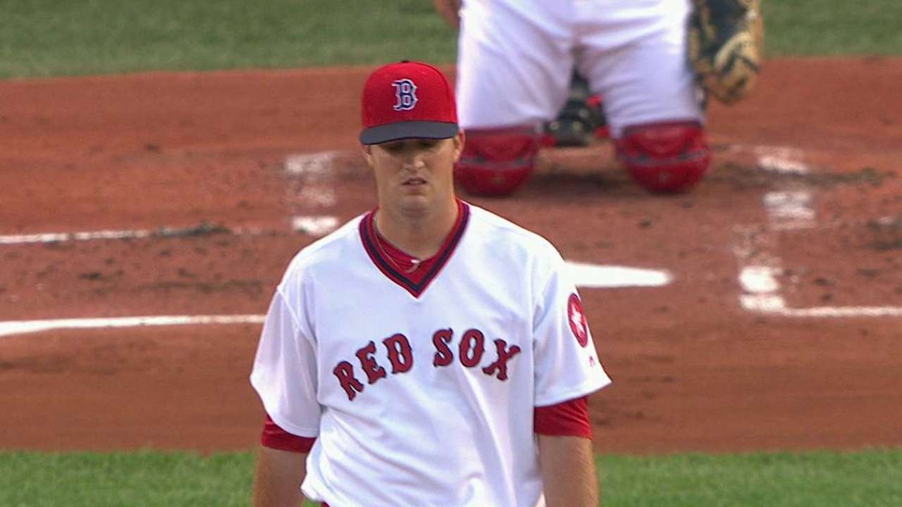 Pomeranz's first K with Red Sox