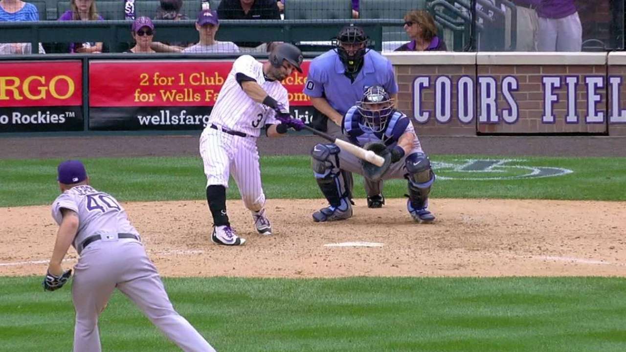 Descalso steady with bat while moving defensively