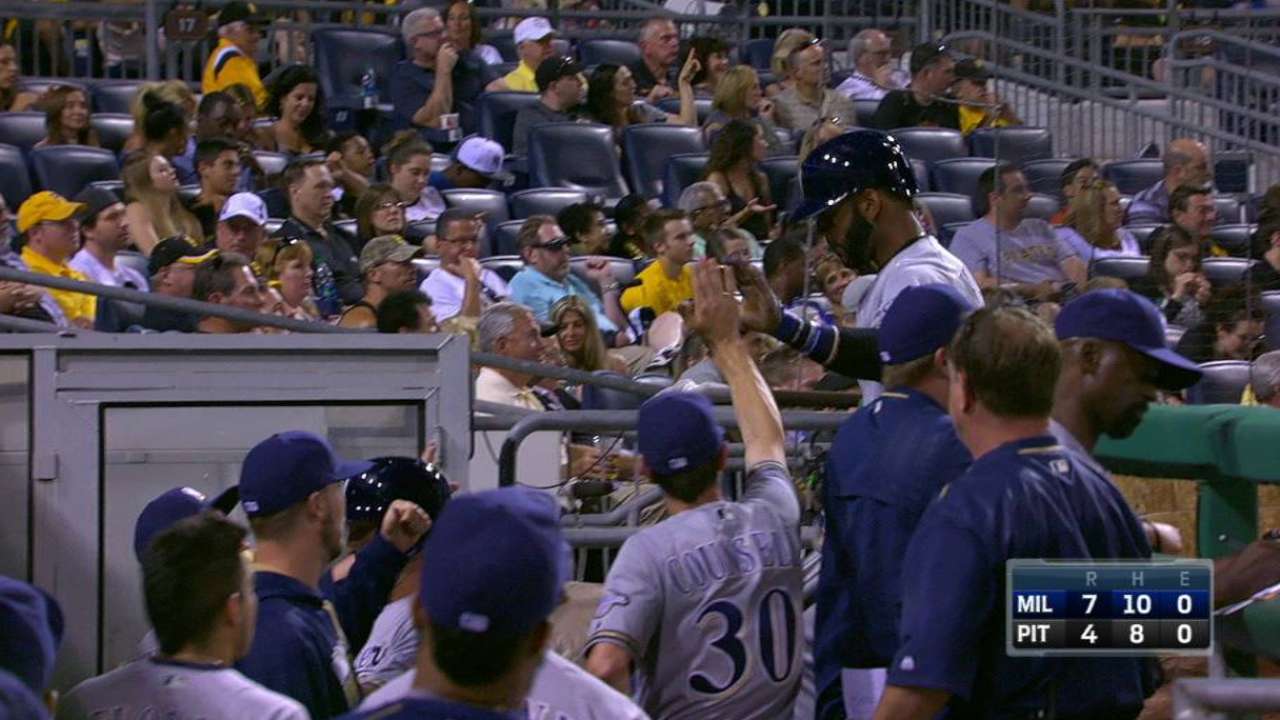 Brewers get best of Bucs in see-saw battle