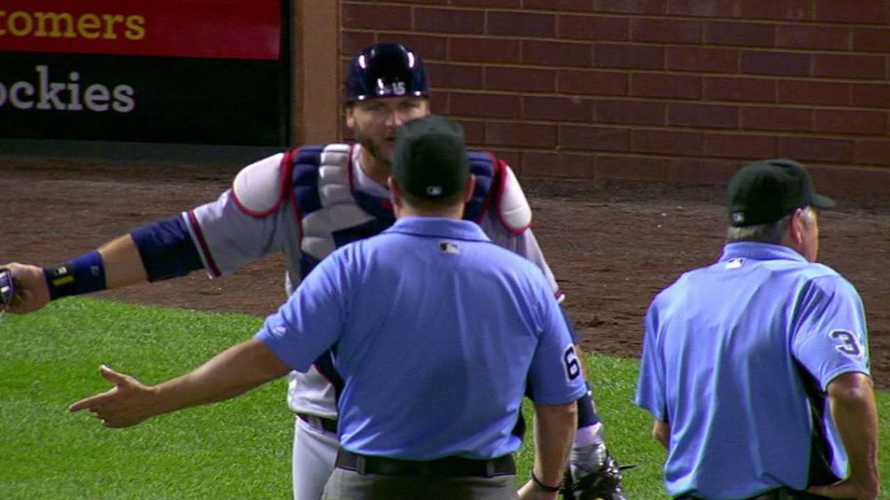 Pierzynski ejected in the 8th