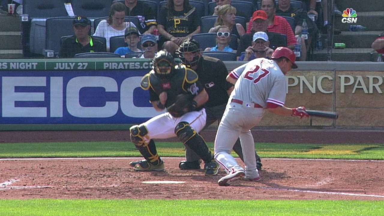 Nola stays in after hit by pitch