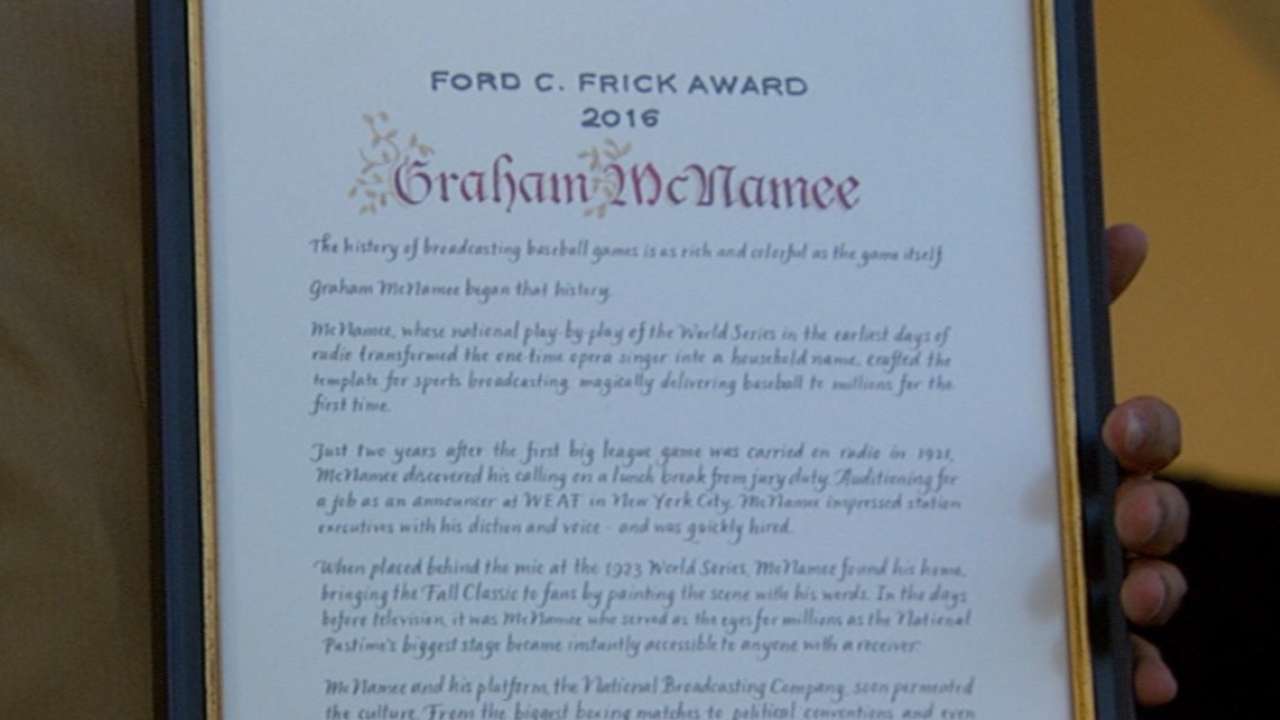Hall of Fame announces Frick Award finalists