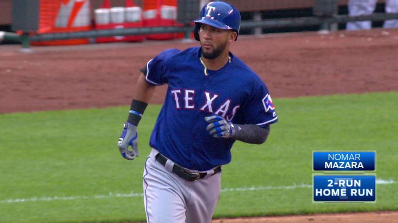 Mazara shows talents at plate against Royals