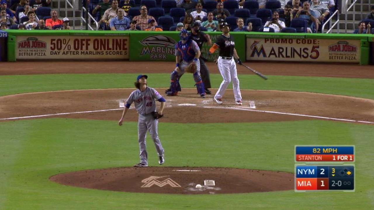 Stanton y Fernández le arruinaron la noche a los Mets