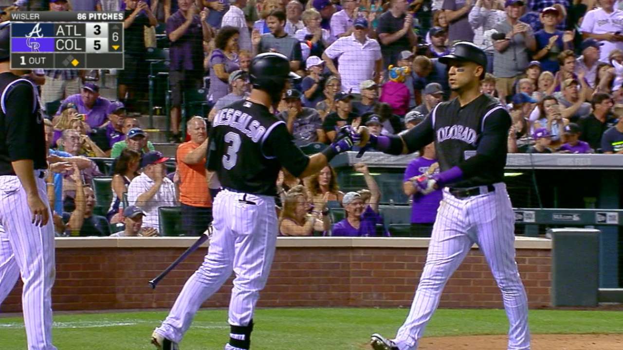Rockies five-run 6th inning