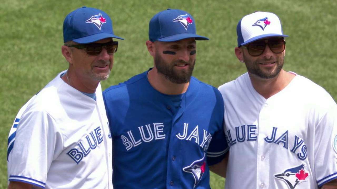 Pillar family throws first pitch