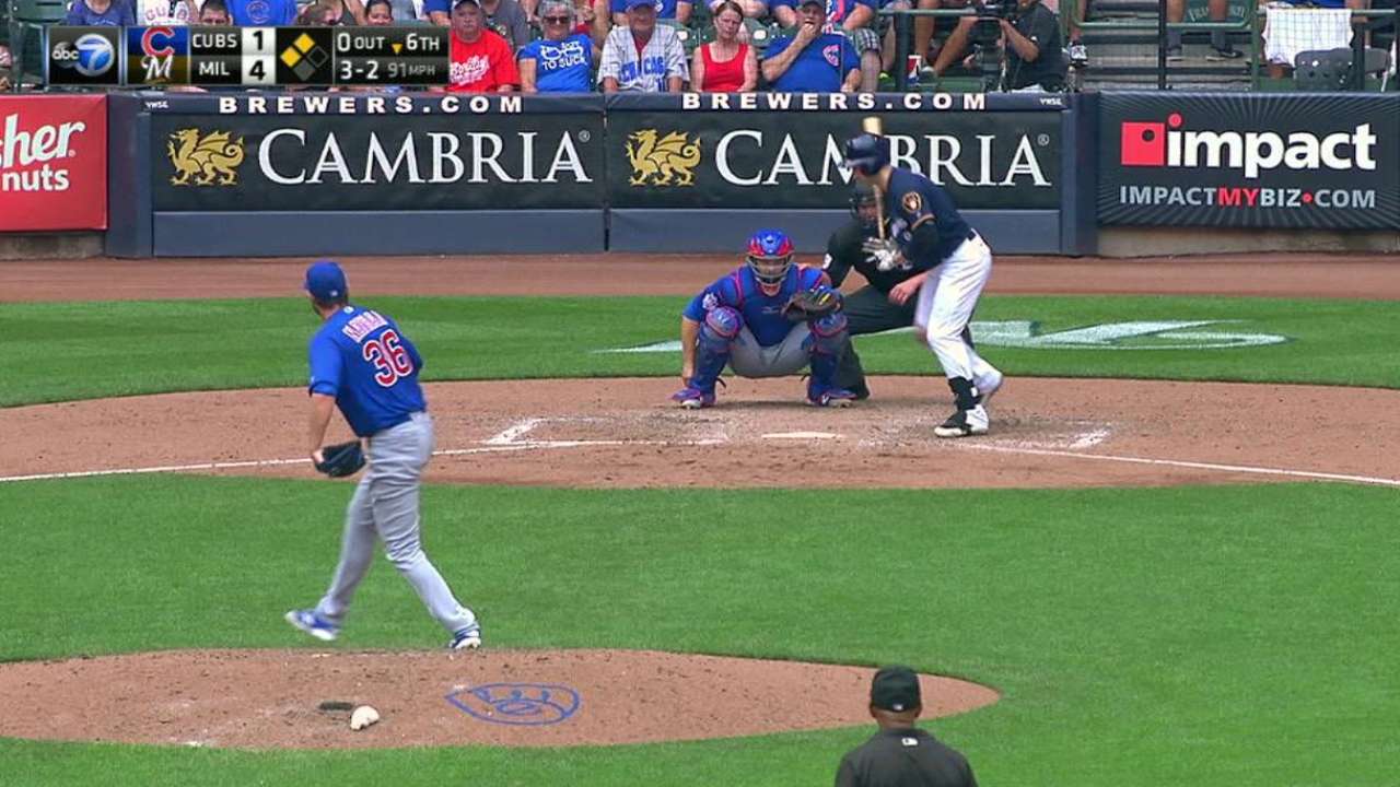 Brewers fall short with runners on vs. Cubs