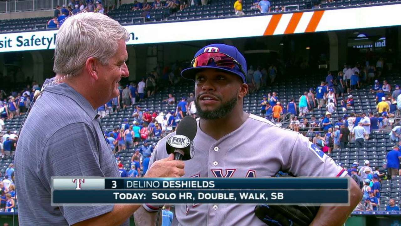 DeShields on the Rangers' win
