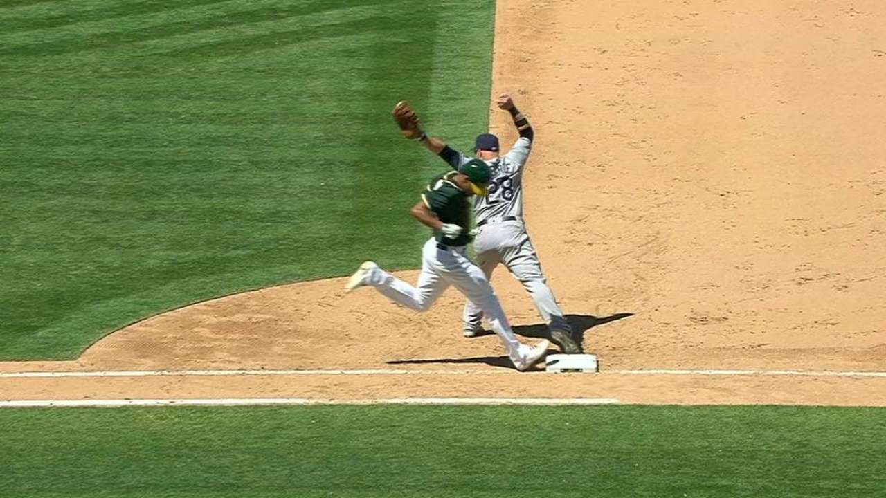 Semien reaches on error