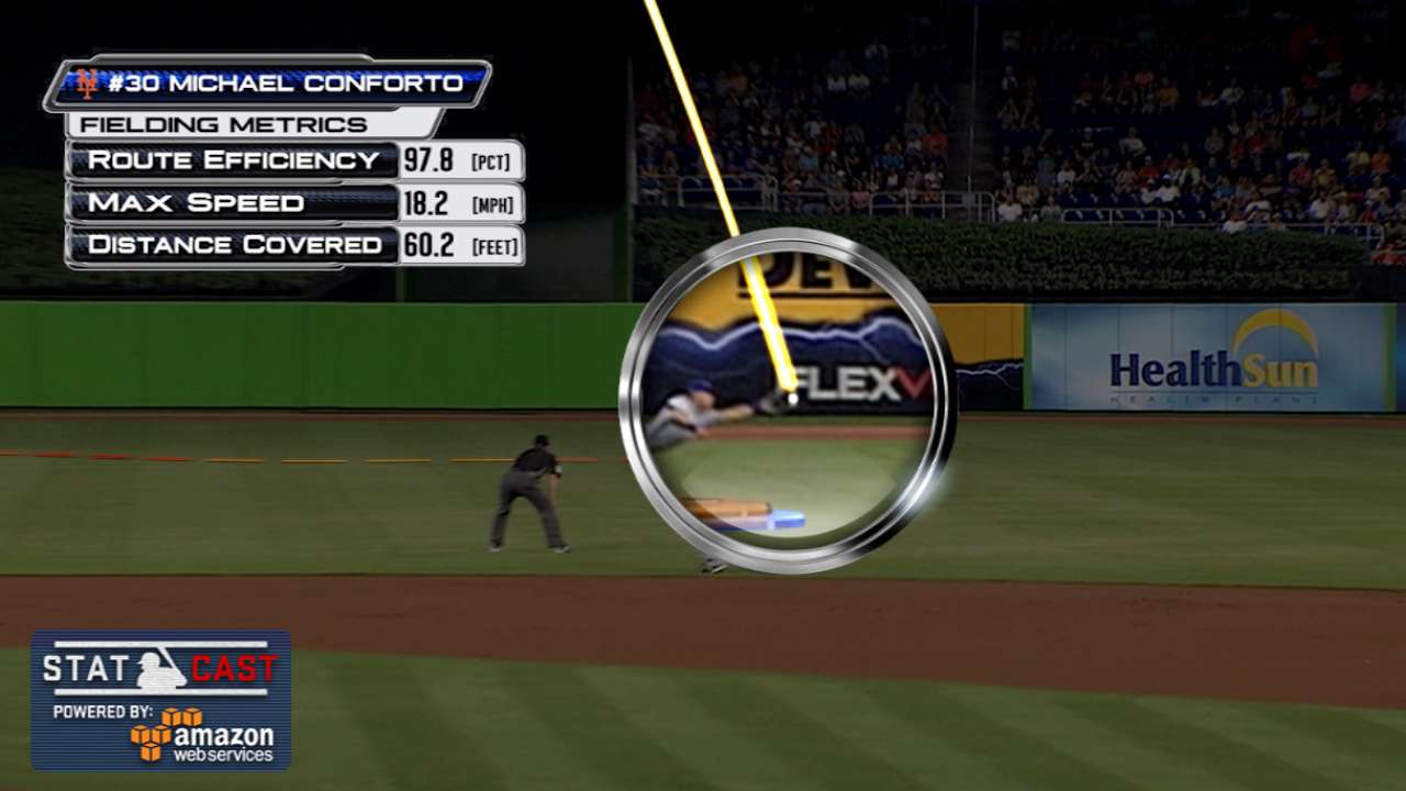 Statcast: Conforto's diving grab