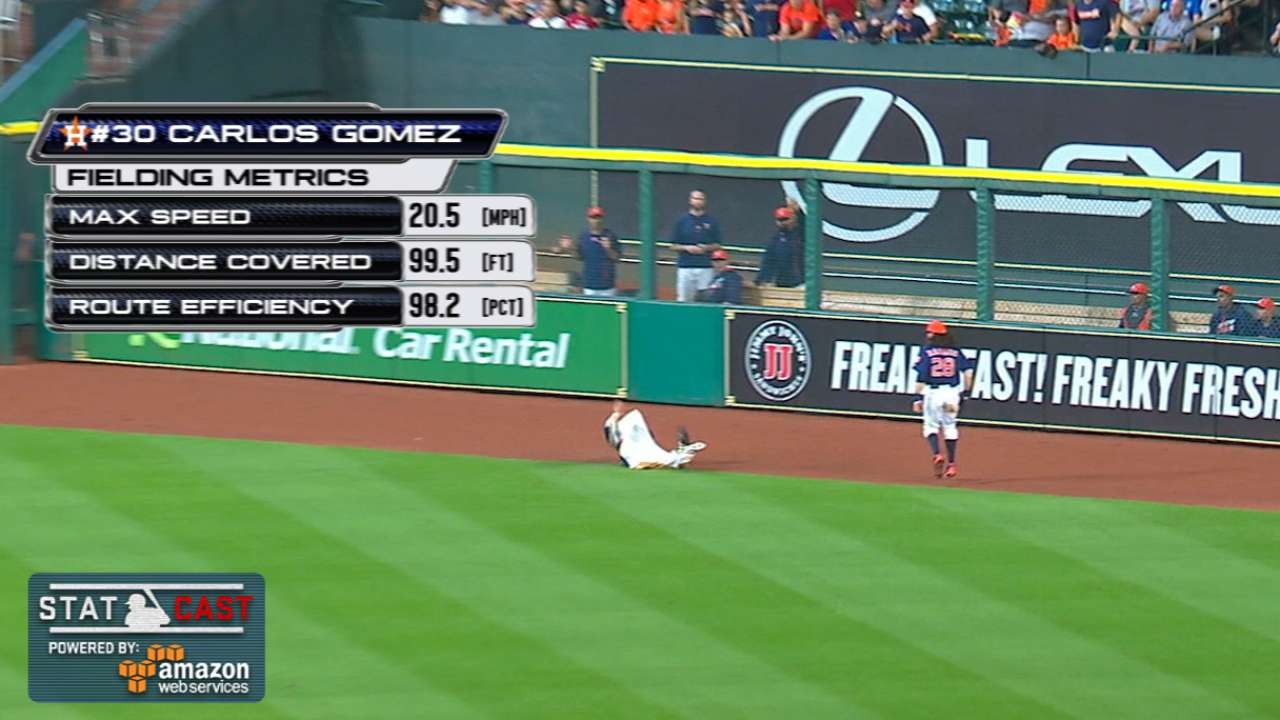 Statcast: Gomez tracks it down