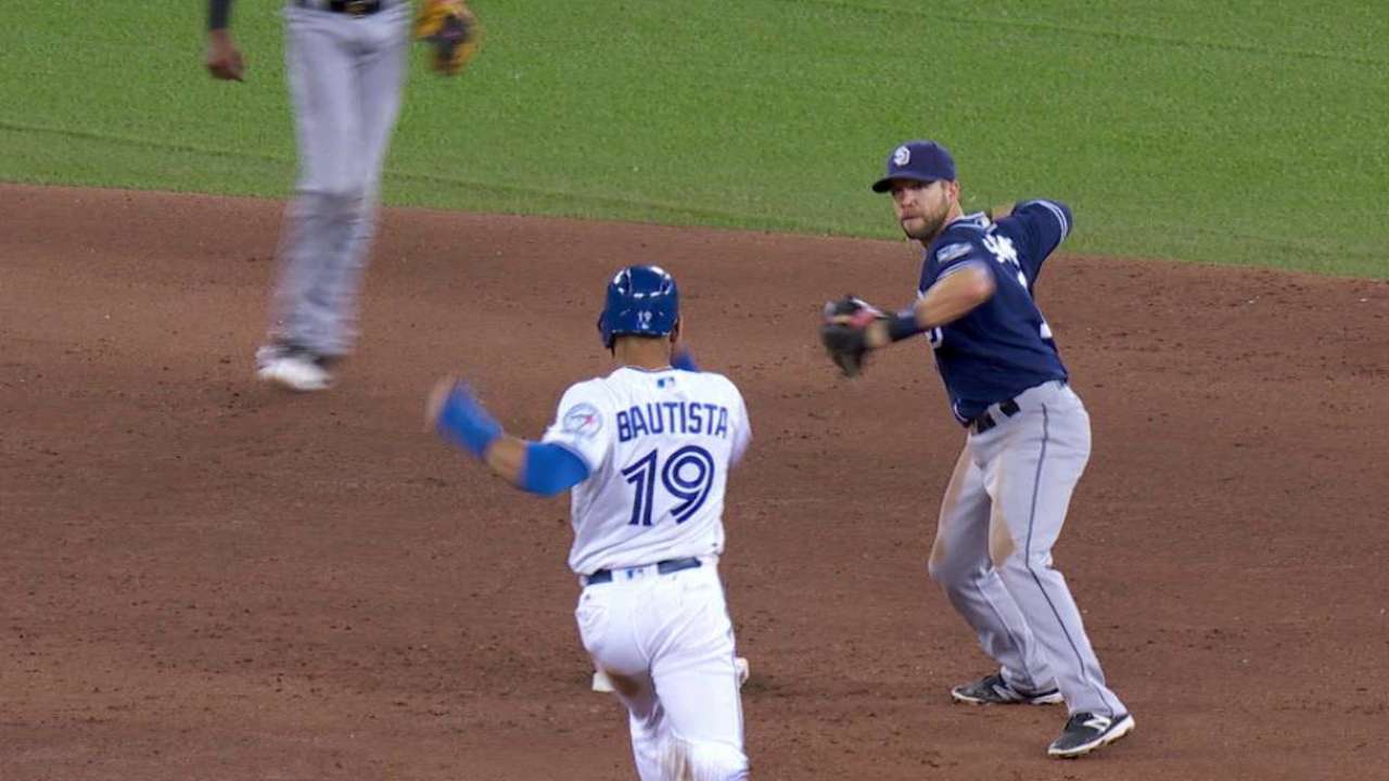 Padres challenge call at first