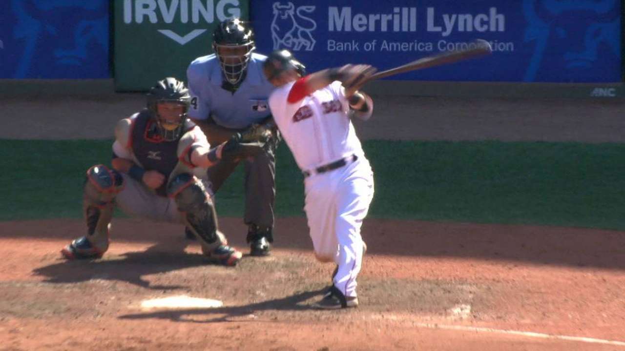 Rondon fans Pedroia to end 8th
