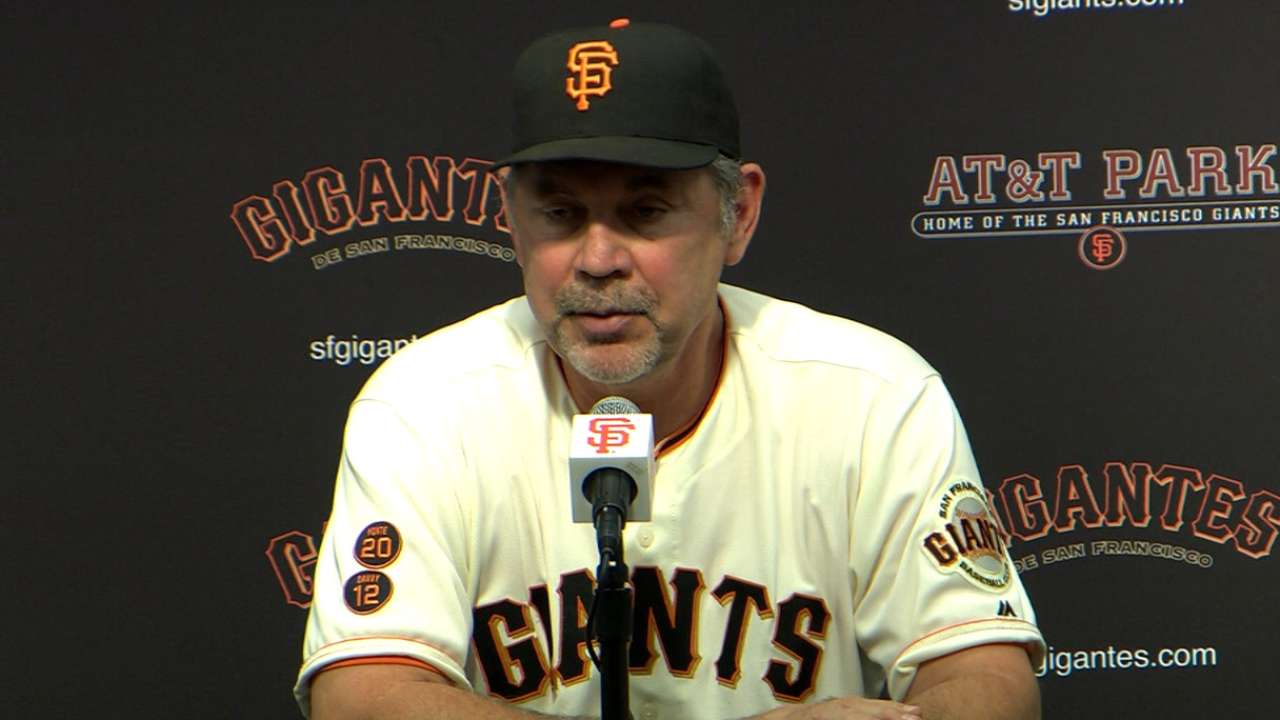 Bochy on 2-1 loss to Reds